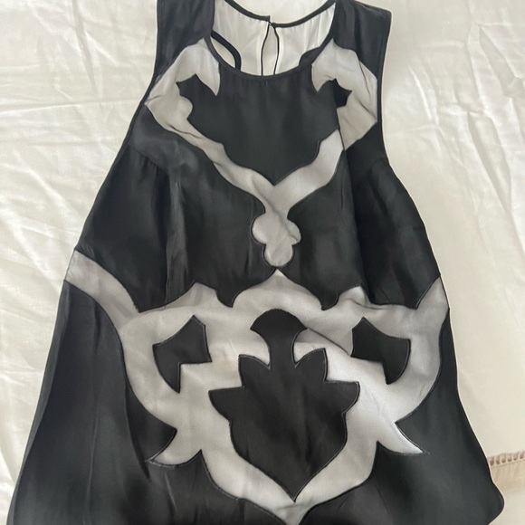 BCBGMaxAzria Runway Perla Blocked Design Silk Dress - Picture 8 of 14